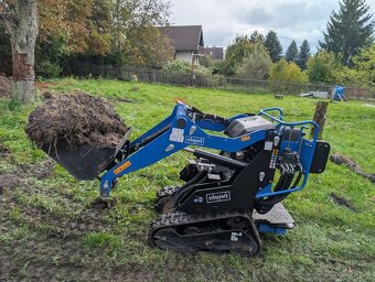 Pásový mini nakladač Scheppach MKL730 lopata+ paletové vidle - 5