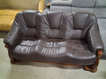 Pohovka kožená rustikální - 5