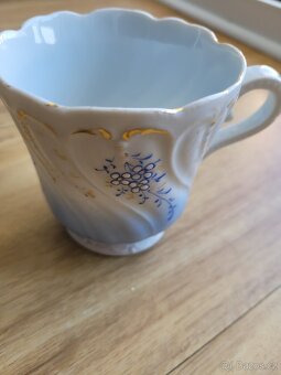 Hrnek, porcelán, zdobený, retro - 5