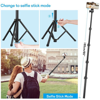 Stativ/selfie tyč  Victiv P10 s dálkovým ovládáním - 5