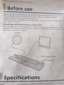 SONY VAIO – dokovací stanice VGP-PRZ10 - 5