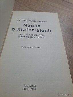 Nauka o materiálech,  SOU truhlář - 5