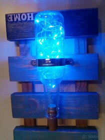 Dřevěná svítící dekorace na stěnu - 5