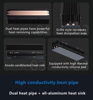 M2 chladič/heatsink pro SSD - 5