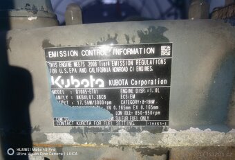 Motor "Kubota D1005" 3-valcovy Diesel,26kW - 5