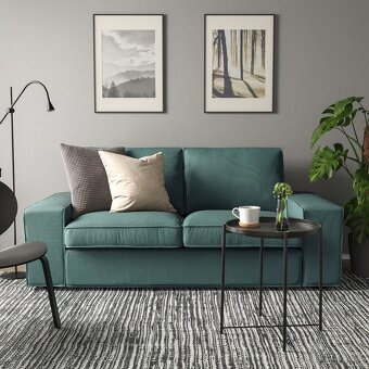 IKEA KIVIK 2místná pohovka, Kelinge šedotyrkysová - 5