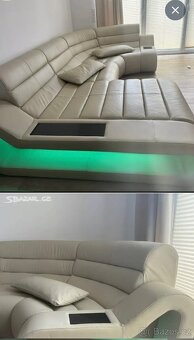 Kožená velká sedací souprava - 5