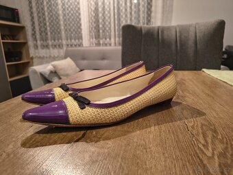 PRADA Raffia Colorblock Baleríny - Velikost 40 - 5