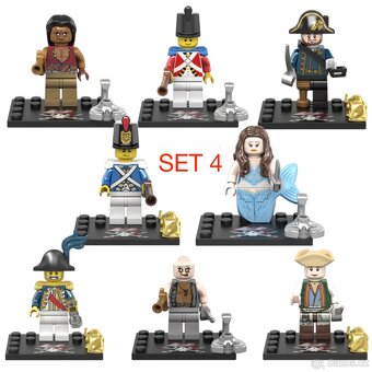 Figúrky piráti (8ks) typ lego, nové nehrané - 5
