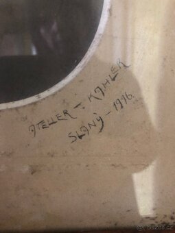 Stary ram s dobovou fotografií ateliery Kahler Slany 1916 - 5