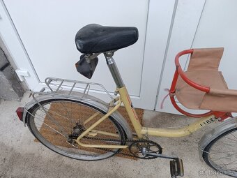 staré zachovalé retro kolo LIBERTA + dětská sedačka - 5