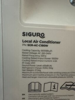 Mobilní klimatizace Siguro AC-C180W Breeze 9 - 5
