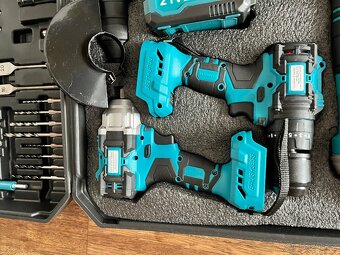 Sada nářadí 4v1 - flexa + rázový utahovák + vrtačka + kladiv - 5