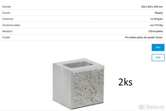 Prodám betonové tvarovky KB Blok - bílé - 5