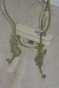 Retro porcelánový mycí set na kovovém stojanu - 5
