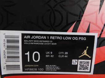 Nike Air Jordan 1 Retro Low OG x PSG Pink Oxford vel.44/28cm - 5
