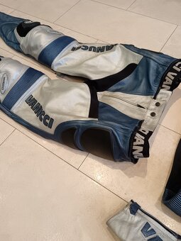 Vanucci Blau Titan-Pánská kožená moto kombinéza, dvoudílná - 5