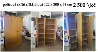 šatní třídveřová skříň - 5