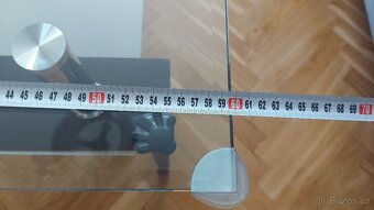 Skleněný konferenční stolek 100x60cm výška 45cm, hnědá barva - 5