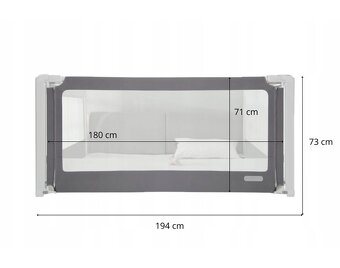 Zábrany na postel 180x200 - 3 strany - 5