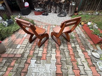 Rustikální zahradní set z masivního dřeva - 5