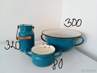 Staré, modré, smaltované nádobí - 5
