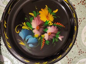 Plechové,malované talířky,tác+2zdarma - 5