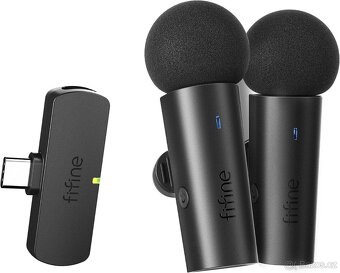 FIFINE Wireless Lavalier System se 2 mikrofony, Lapel Mic - 5