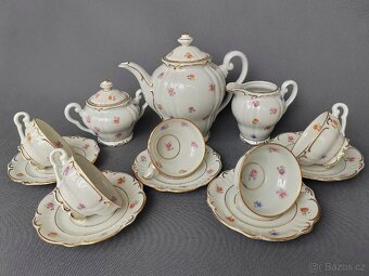 Úžasná porcelánová mokka souprava Otto Hädrich Witwe (OHW) - 5