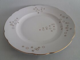 Jídelní servis retro velký zlacený - 5