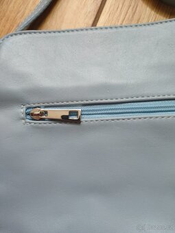 Nova modrá kožená crossbody kabelka - 5