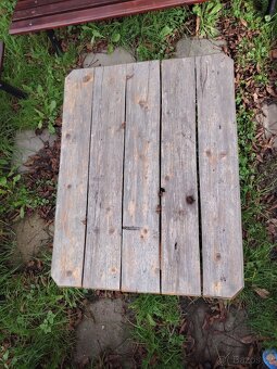 Zahradní posezení set -stůl a 4 lavice - 5