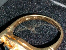 Zlaty damsky prsten Diamanty a td 0,585 punc Vaha 4,395 g - 5