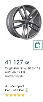 Alu kola Audi A6 R20 255x40 - 5