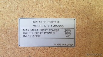 Repro černé Speaker systém Model no Amc - 550 - 5