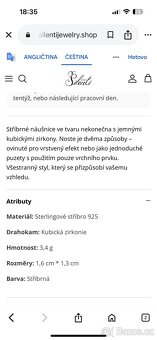 Stříbrné náušnice nekonečno Silent jewerly - 5