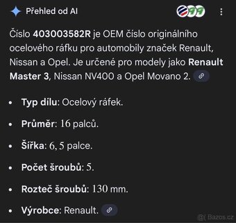 Originální disky Renault Master - 5