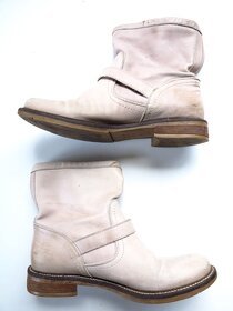 Kožené kotníkové kozačky, v. 37 - 38 - 5