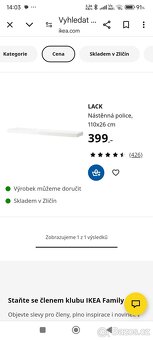 Prodám police lack Ikea - 5