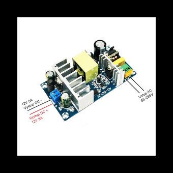 napájecí zdroj modul 12V/8A 100W, AC 85-265V - 5