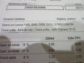 Baterie Lenovo model-Y480.B580,G500,G510. - 5