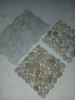 Vzorky kusy obkladů, kamenné, mozaiky oblázky - 5