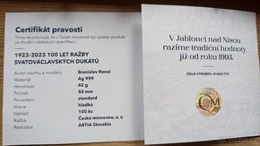 100 let ražby svatováclavských dukátů 1923-2023 - A. Rašín J - 5