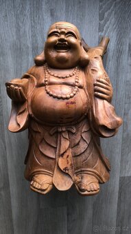 Budha - ručně vyřezávaná soška z exotického dřeva - 5