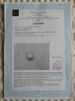 Diamantový Art-Deco zlatý 14K prsten 0,68 ct. - 5