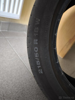Prodám 4ks pneumatik značky Continental Barum 215/50 R 18 W - 5