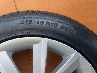 Skoda FABIA disky silber 7jxR16 ET46 215 45 R16 letné - 5