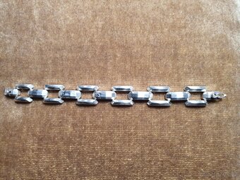 masivní stříbrný náramek, ART DECO - 5