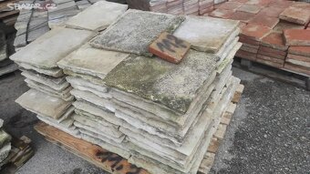 Stará kamenná dlažba, opuková dlažba, zápražáky, 130 m2 - 5