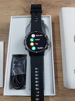 Chytré hodinky S52 – 1,39" volání, IP68, v češtině / černé - 5